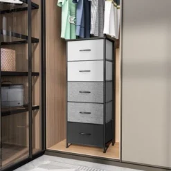 VredHom 5 Drawers Vertical Dresser Storage Tower - Black - 5-drawer -Bed Frame Shop 86160852 6fce 41fc baaf 262d092d26f6