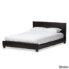 Contemporary Platform Bed By Baxton Studio - Queen Size - Dark Brown Faux Leather