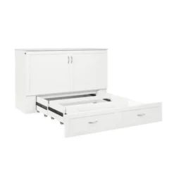 Hamilton Murphy Bed Chest With Storage Drawer And Built-In Charger - White - Twin XL -Bed Frame Shop 868b36c6 608a 453c af93 c206c361476d