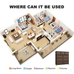 VredHom Extra Wide 9 Drawers Fabric Dresser Storage Organizer - Grey - 9-drawer -Bed Frame Shop 86d099ed 9d97 4311 8d7f 7ce0ffbfefd5