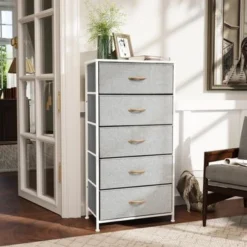 VredHom Vertical 5 Drawers Storage Tower - Dark Grey - 5-drawer -Bed Frame Shop 86f6d873 7409 468d 8650 ecc31c8e4d30