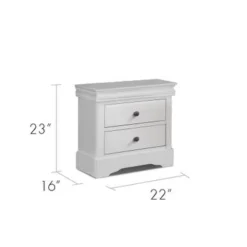 Bella Arlo Nightstand, KD - White - 2-drawer -Bed Frame Shop 87b88f4c ac58 4729 8511 3da5da9318dc
