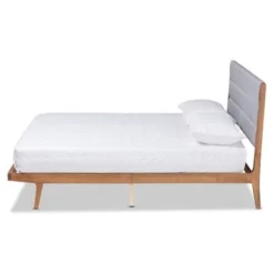Baxton Studio Jarlan Transitional Fabric Upholstered Wood Platform Bed-Light Grey - Full -Bed Frame Shop 89b43a56 36e3 4c81 9e86 ba6719f4121e
