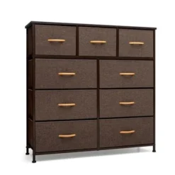 VredHom Extra Wide 9 Drawers Fabric Dresser Storage Organizer - Grey - 9-drawer -Bed Frame Shop 8a097fd4 fedd 4a86 aeb5 4f0024ad7d43