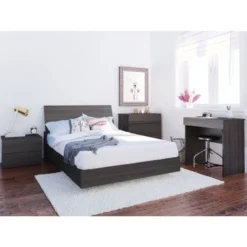 Nexera Tribeca 2 Drawer Nightstand, Ebony - 2-drawer -Bed Frame Shop 8aa59e7c 4049 4c65 92f7 42129198dad7