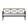 Hillsdale Furniture Ashford Triple X Design Metal Twin Daybed, Black With Oak Wood Accent - Black W/ Brown Trim - Twin