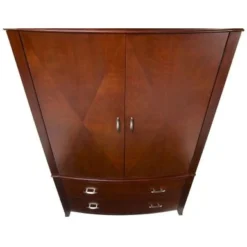 Bow Front 2-drawer 2-door Armoire - Espresso -Bed Frame Shop 8b353eda 5a74 4068 b49d 1bff546840af