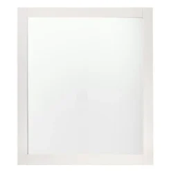 Somette Contemporary Rectangle Mirror - White - White