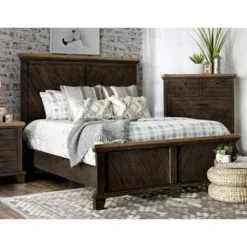 The Gray Barn Overlook Rustic 4-piece Bedroom Set - Rustic Chocolate And Honey - King -Bed Frame Shop 8b40b8e5 846a 4ae4 93af 161ea3b7ae33