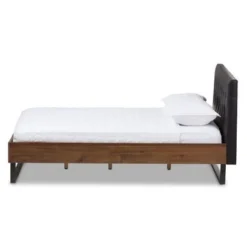 Industrial Bed By Baxton Studio - Queen Size-Grey Fabric -Bed Frame Shop 8ba2b737 3583 4d75 9a63 fec7b6513252