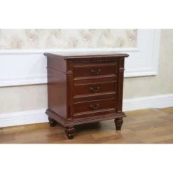 International Caravan Windsor 3-Drawer End Table - Brown