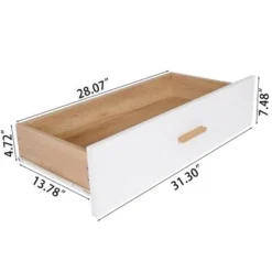 Clihome Three Drawer Storage Cabinet Bedside Table - White -Bed Frame Shop 8c6f23dc b19e 4545 93e1 6885a789efaa