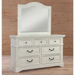 Lakewood Distressed Wood Dresser With Optional Mirror By Greyson Living - Distressed Antique White Dresser And Mirror Combo - 7-drawer -Bed Frame Shop 8eb2dd06 3783 432c 9e71 c3c99953254c