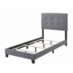 Mapes Tufted Upholstered Twin Bed Grey -Bed Frame Shop 8f4802ce a9fc 4bdb a17f 9717c81e1ab0