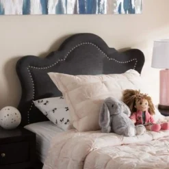 Baxton Studio Contemporary Fabric Upholstered Headboard - Queen Size - Grey Beige -Bed Frame Shop 8f587f1b c0b8 4051 9e41 248b04117a37