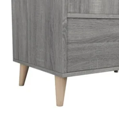 DH BASIC Mid-Century Modern Distressed Grey 1-Drawer Wardrobe Armoire By Denhour - Grey -Bed Frame Shop 90e8880a f87f 48d8 b461 0404f0075ff8