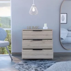 FM Furniture Washington 3 Drawer Dresser With Metal Handles - Black/Light Oak -Bed Frame Shop 914d6a7b f3a6 4645 b99c 956e49a36f38