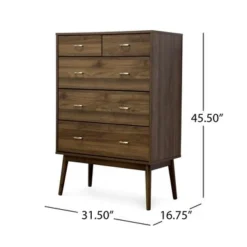 Curtisian 3 Piece 5 Drawer Dresser And Nightstand Bedroom Set By Christopher Knight Home - Columbia Walnut -Bed Frame Shop 9161ebba bd94 4f8a 8d1b 9eb456c944b6