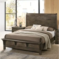 Roundhill Furniture Pavita Classic Gray Finish Sleigh Bed Set, Dresser, Mirror, Night Stand - King -Bed Frame Shop 9182ed14 4ea1 422b 92bc 94c2ce8d4e33