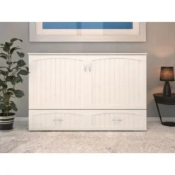 AFI Southampton Murphy Bed Chest With Built-In Charging Station - White - Twin XL -Bed Frame Shop 91910b8f aa59 48e1 8248 b49413756e02