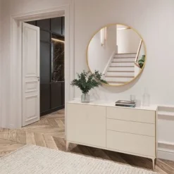 Round Mirror Circle Mirror 32 Inch Wall Mirror - 32*32*1.1 Inch - Silver -Bed Frame Shop 91bdffad bf1e 45fd b3b3 35c237f1a97b