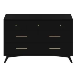 Alpine Furniture Flynn Mid Century Modern 7 Drawer Dresser, Black - Black - 7-drawer -Bed Frame Shop 92390d8f 38ae 49fd ba12 439406995276