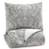 Gray/Tan Noel King Comforter Set