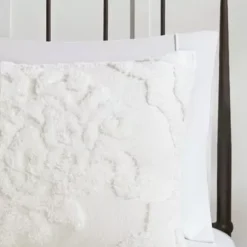 Off-White Viola 3 Piece Tufted Cotton Chenille Damask Duvet Cover Set Full/Queen -Bed Frame Shop 92693c13 7198 4eff a261 1dabd6fc8373