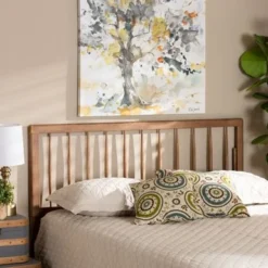 Baxton Studio Valin Contemporary Ash Walnut Finished Wood Headboard - Full -Bed Frame Shop 92b8d118 25af 44be 9827 c0291dabe265
