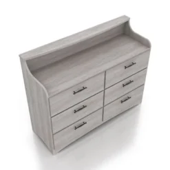 DH BASIC Simple Transitional 47-inch Wide 6-Drawer Double Dresser By Denhour - Coastal White -Bed Frame Shop 93184e25 20d8 410f 8b36 2b9583d8ca8f