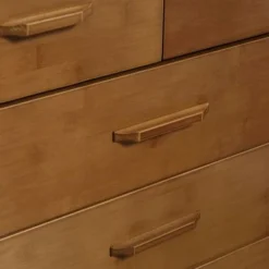 HOMCOM Wooden Dresser Storage Chest Organizer With 5 Drawers And Bamboo Frame, Brown - Brown - 5-drawer -Bed Frame Shop 93815316 bdd2 4d68 9cb2 515fc8a885c9