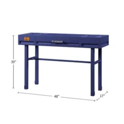 One Drawer Metal Frame Vanity Desk - Gunmetal -Bed Frame Shop 93e520a8 e037 4c2b 8714 cb9f328a77ca