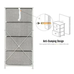 Four-Layer Dresser Storage Tower Stand - Black -Bed Frame Shop 9403caf0 aecb 4cae 93c5 cc696cf4a5b3