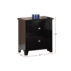 Nightstand With 2 Drawers Storage - Black -Bed Frame Shop 942cb2fe 6c55 4f6b abde ffbf38d48587