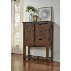 Simply Solid Shelba Solid Wood 3-drawer Barndoor Chest