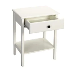 Wood Nightstand Set Of 2 With Drawers And Shelves - White -Bed Frame Shop 94c6c83f 94bc 4848 8fc8 34c9c7295762