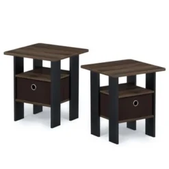 Porch & Den Cooper Square End Table/ Nightstand - Two Tables - Dark Walnut -Bed Frame Shop 955ae937 ca4a 4017 ba45 1bee007def88