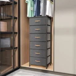 VredHom 6 Drawers Vertical Dresser Storage Tower - Grey - 6-drawer -Bed Frame Shop 95f47168 a9fb 49e6 a6a6 4d0c318de9c4