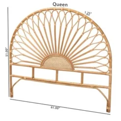 Baxton Studio Perenna Modern Bohemian Natural Rattan Standalone Headboard - King -Bed Frame Shop 960b124c d11e 4f32 8264 9922c0d36e5a