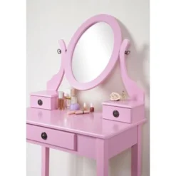 Roundhill Furniture Moniys Wood Moniya Makeup Vanity Table And Stool Set - Gold -Bed Frame Shop 992a2203 9d50 4323 987d d98f285d95e4