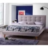 Baxton Studio Jonesy Scandinavian Style Mid-Century Fabric Upholstered Platform Bed
