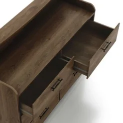 DH BASIC Simple Transitional 47-inch Wide 6-Drawer Double Dresser By Denhour - Vintage Grey Oak -Bed Frame Shop 99de5e59 cde3 42d2 a07f c93136f05190