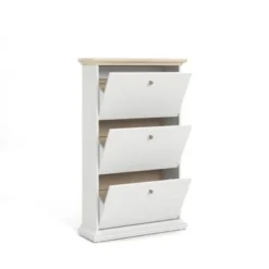 Porch & Den Virginia Contemporary 3-Drawer White Shoe Storage Cabinet - White -Bed Frame Shop 9a19a1f7 cea9 4661 b4c1 fd35f1225439