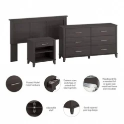 Somerset Ash Grey Headboard, Dresser And Nightstand Bedroom Set - Storm Gray -Bed Frame Shop 9a2d89be 25d4 499a 921f cc7b57a5b2dc