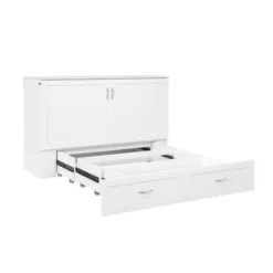 Hamilton Murphy Bed Chest With Storage Drawer And Built-In Charger - Grey - Twin XL -Bed Frame Shop 9a84339e 3f56 4efb 80b7 00f8f8fe9b12