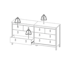 Porch & Den Madrid 8 Drawer Double Dresser - White - 8-drawer -Bed Frame Shop 9c8d6030 4084 4826 849d 6b674125764a