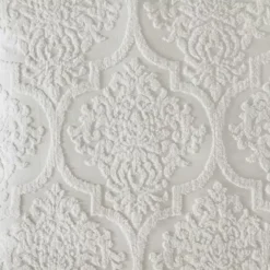 Off-White Viola 3 Piece Tufted Cotton Chenille Damask Duvet Cover Set Full/Queen -Bed Frame Shop 9cc7263c 49ca 489e 8b47 e503202cbd24