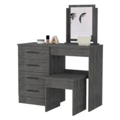 Boahaus Tyche Dressing Table (Grey) - Grey -Bed Frame Shop 9cdb9531 a862 4592 8bde 6cb85b9869fa