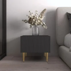 Nicole 18" Nightstand - Black -Bed Frame Shop 9ce6c3cc 70f7 434e ae17 820d66cd1459