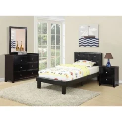 Nightstand With 2 Drawers Storage - Black -Bed Frame Shop 9d2d4ef8 548f 4812 862c b7b168e5edf6